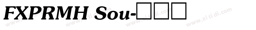 FXPRMH Sou字体转换